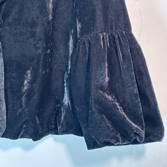 Worthington Womens Black Velvet Crop Jacket with Brooch Style Button Size L - Picture 5 of 12